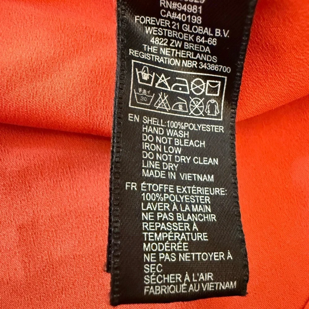 Medium Women's Forever 21 Orange Sleeveless Top - Picture 7 of 7
